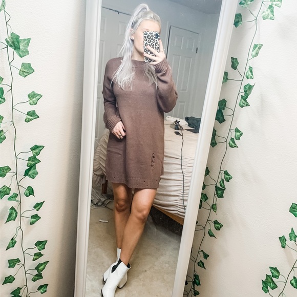 Tobi Dresses & Skirts - Distressed sweater dress